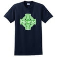 thumbnail image 1 of St Patricks Day Party Shirt Irish Celtic Cross Slainte Short Sleeve T-Shirt Large Navy, 1 of 3