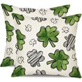 thumbnail image 1 of St Patricks Day Pillow Covers 16x16 Happy St Patricks Day Lucky Clovers Decor for Throw Pillows Covers St Patricks Day Pillow Covers Decor Couch Living Room 72B, 1 of 6