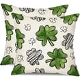 thumbnail image 1 of St Patricks Day Pillow Covers 18x18 Happy St Patricks Day Lucky Clovers Decor for Throw Pillows Covers St Patricks Day Pillow Covers Decor Couch Living Room 72B, 1 of 6
