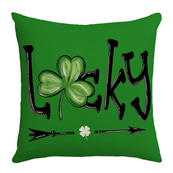 St Patricks Day Pillow Covers 18x18 St Patricks Day Decorations for Home Shamrock Lucky St Patricks Day Decorative Throw Pillows Farmhouse St Patricks Day Decor