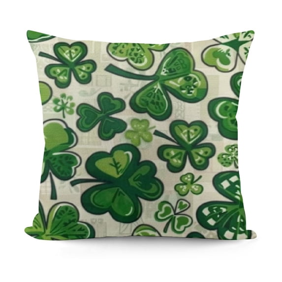 St.Patricks Day Pillow Covers, Decorations Spring Decorative Pillow Case Decor for Sofa Couch
