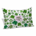 thumbnail image 1 of St Patricks Day Pillow Covers Queen, Shamrock Grey Green Spring Modern Leaf Soft Brushed Microfiber Breathable Throw Pillow Covers, Decorative Pillowcase with Zipper for Couch Sofa Bedroom 20"x30", 1 of 9