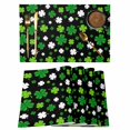 thumbnail image 1 of St Patricks Day Placemats Set of 12, Spring Farmhouse Country Green Shamrock Placemats for Dining Table, Place Mats for Kitchen Tabletop, Waterproof Wipeable Dining Table Mats Set, 1 of 9