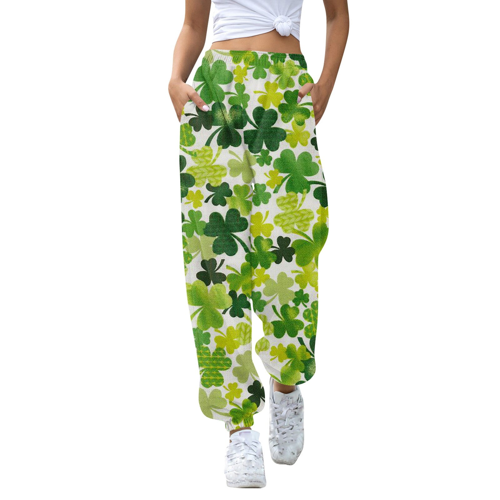 St. Patricks Day Plus Size Petite Sweatpants for Women High Waisted ...