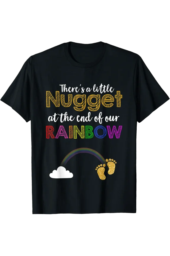 St Patricks Day Pregnancy Shirt for Rainbow Pregnant Tee