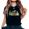 thumbnail image 1 of St Patricks Day Print T shirt Graphic Tees Mixed Breed Dogs Leprechaun Hat Clover Shirts Women Casual Black Festive Party Trendy Comfortable Tops S-5XL, 1 of 5