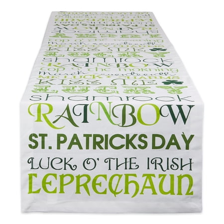 St Patricks Day Print Table Runner 14x108"