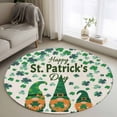 thumbnail image 1 of St Patricks Day Round Rug 3ft Washable Circle Entryway Rugs Non Slip Green Shamrock Spring Watercolor Gnomes Beige Area Rug Indoor Floor Carpet for Bedroom Kitchen Living Room Home Office Dining Room, 1 of 8