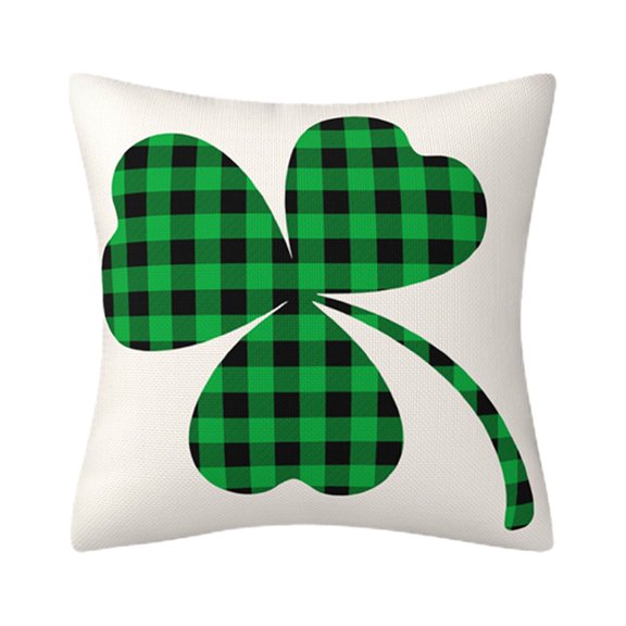 St Patricks Day Savings! PRETXORVE Four Leaf Throw Pillow Covers Ireland Holiday Indoor Outdoor Decorations Pillow Case St Patrick’s Day Shamrocks Pillowcase Cushion Cases For