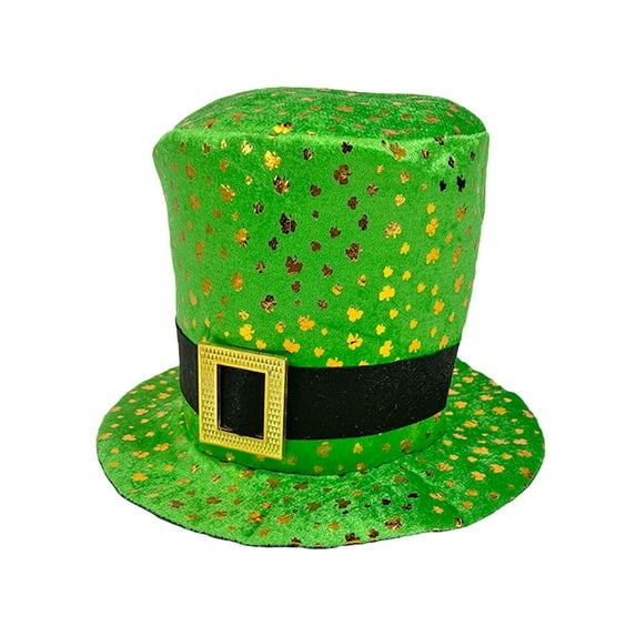 St Patricks Day Savings! PRETXORVE St Patricks Day Hats with Light St Patrick's Day Green Velvet Top Hat Green St. Patricks Day Party Accessories Green Christmas Tree Topper Hat