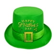 thumbnail image 1 of St Patricks Day Savings! PRETXORVE St Patricks Day Hats with Light St Patrick's Day Green Velvet Top Hat Green St Patricks Day Party Accessories Green Christmas Tree Topper Hat, 1 of 7