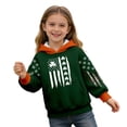 thumbnail image 1 of St Patricks Day Seasonal Kids Hoodie for Girls Boys with Patch Knit Hooded Sweatshirt Theme Print Long Sleeve Cozy Top Dark Green 13 Years-14 Years, 1 of 6