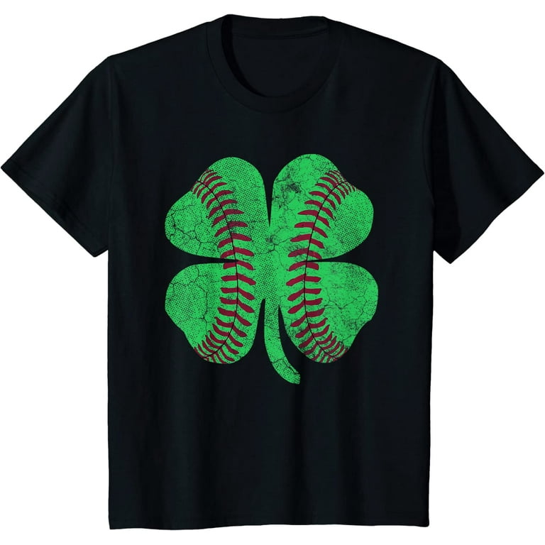 St Patrick's Day Shamrock Baseball Saint Paddy's Kids Boys T-Shirt St Patrick's Day Shamrock Baseball Saint Paddy's Kids Boys T-Shirt