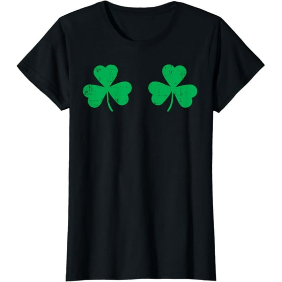 St Patricks Day Shamrock Chest Saint Pattys Clover Women T-Shirt