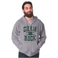 thumbnail image 1 of St Patrick's Day Shamrock Clover Unisex Fleece Graphic Zip Up Hoodie Brisco Brands 3X, 1 of 5