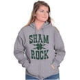 thumbnail image 1 of St Patricks Day Shamrock Clover Zip Up Hoodie Men's Women's Brisco Brands S, 1 of 6