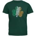 thumbnail image 1 of St. Patricks Day - Shamrock Flag Forest Green Youth T-Shirt - Youth Small, 1 of 1