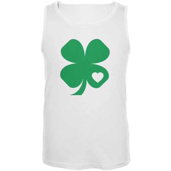 St. Patricks Day Shamrock Heart Mens Tank Top