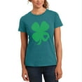 thumbnail image 1 of St. Patricks Day Shamrock Heart Womens Soft Heather T Shirt Heathered Teal 2XL, 1 of 1