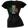 thumbnail image 1 of St. Patricks Day - Shamrock Knot Black Soft Juniors T-Shirt - 2X-Large, 1 of 1