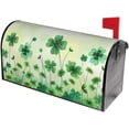 thumbnail image 1 of St Patricks Day Shamrock Mailbox Covers Magnetic Standard Size 21x18 Inch Green Four Leaf Clover Spring Holiday Post Letter Box Cover for Outdoor Garden Yard Decor, 1 of 8