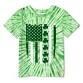 thumbnail image 1 of St Patricks Day Shamrock Shirts for Boys and Girls Round Neck Short Sleeve Soft Comfortable Cotton Casual Spring Summer T-Shirts X05-Green 10-12 Years, 1 of 4