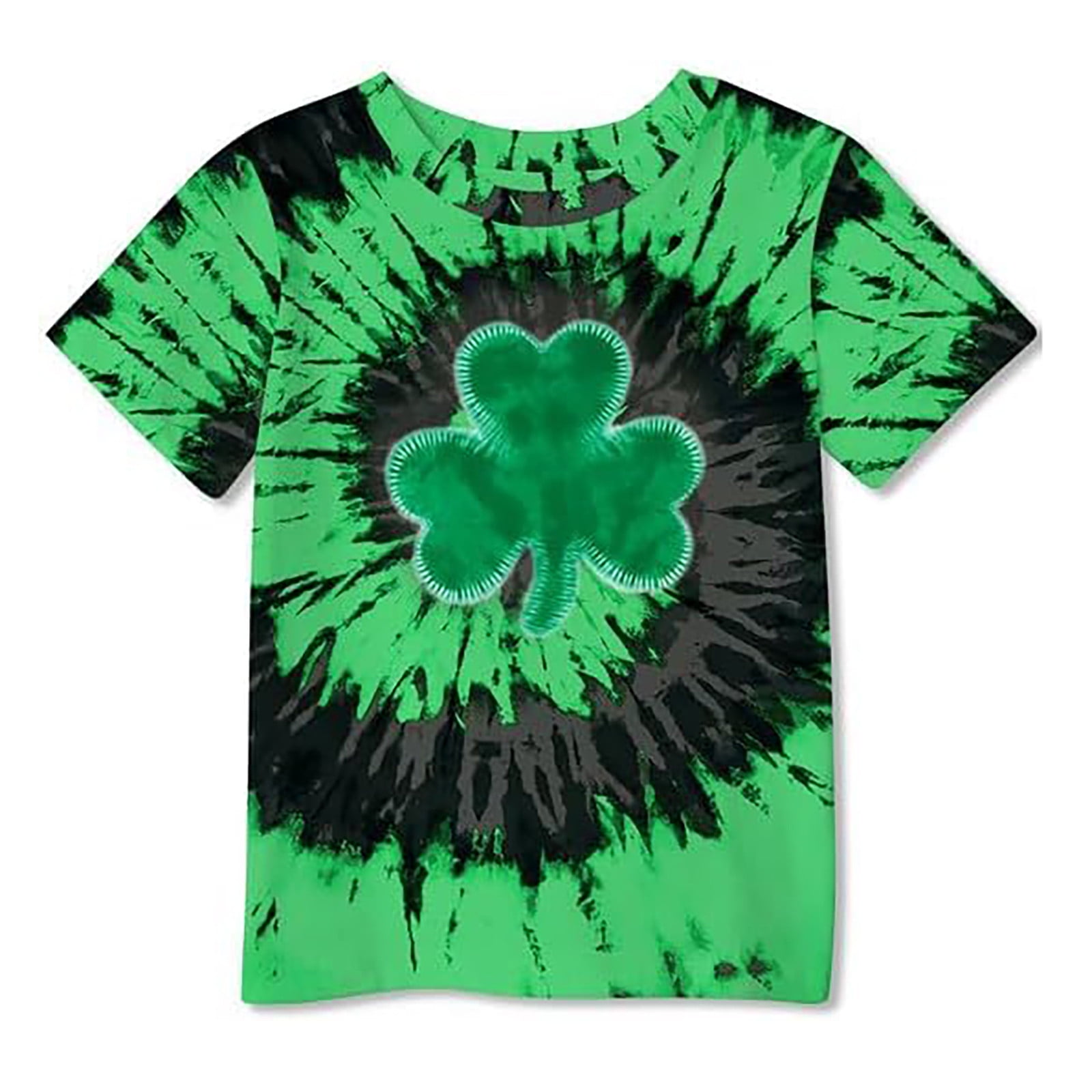 Shamrock Irish T-Shirts Kids Spring Summer Short Sleeve Round Neck Soft ...