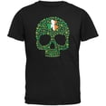 thumbnail image 1 of St. Patricks Day - Shamrock Skull Black Adult T-Shirt - Medium, 1 of 1