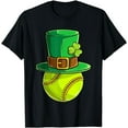 thumbnail image 1 of St Patricks Day Shamrock Softball Shirts, Irish Women Girls T-Shirt, 1 of 3