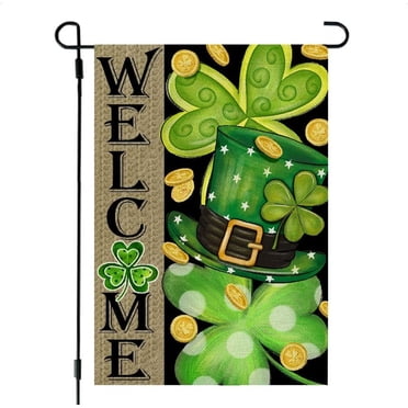 st patricks day garden flags