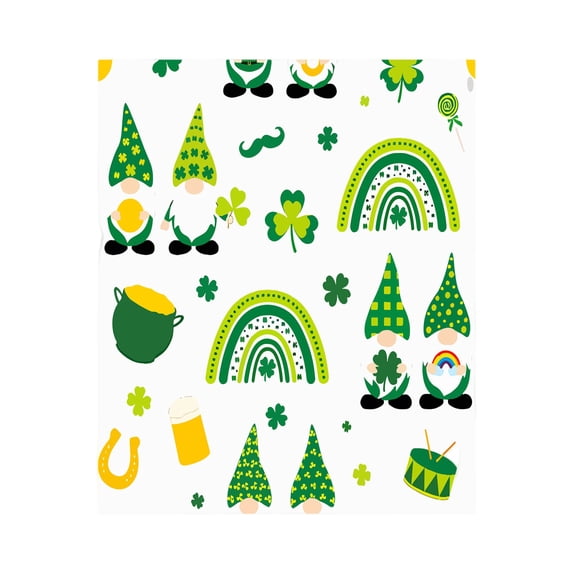 St Patricks Day Shamrocks Throw Blanket, Irish Clovers Leaves Blankets and Throws, Spring Holiday Soft Cozy Blanket Decor for Bed Couch Living Room and Sofa, 59" x 29.5" (I)