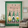 thumbnail image 1 of St Patricks Day Sheer Curtains 96 Inches Long, Farmhouse Gnomes Shamrock Plaid Wood Grain Light Filering Curtains, Privacy Drapes Simi Floor to Veiling Curtain for Living Room Window Treatment, 1 of 9
