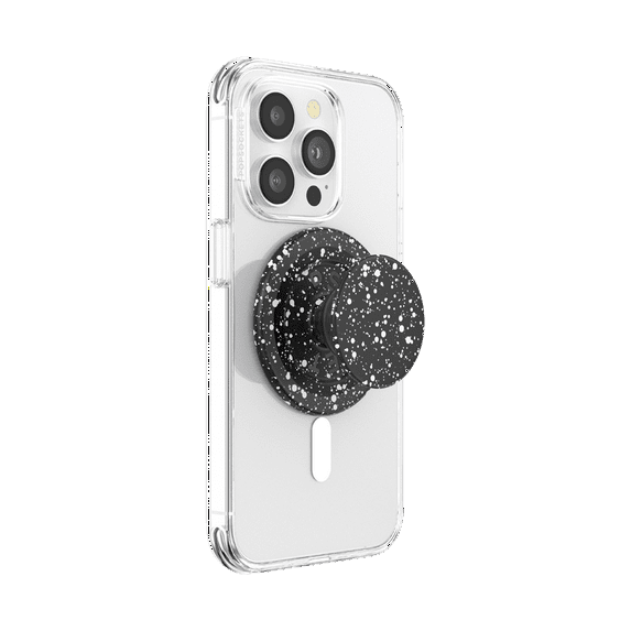 PopSockets MagSafe Phone Grip with Kickstand and Swappable Top - Black Speckle