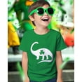 thumbnail image 1 of St Patricks Day Shirt Cute Dinosaur Irish Clover Toddler Infant Kids T-Shirt 5T Green, 1 of 1
