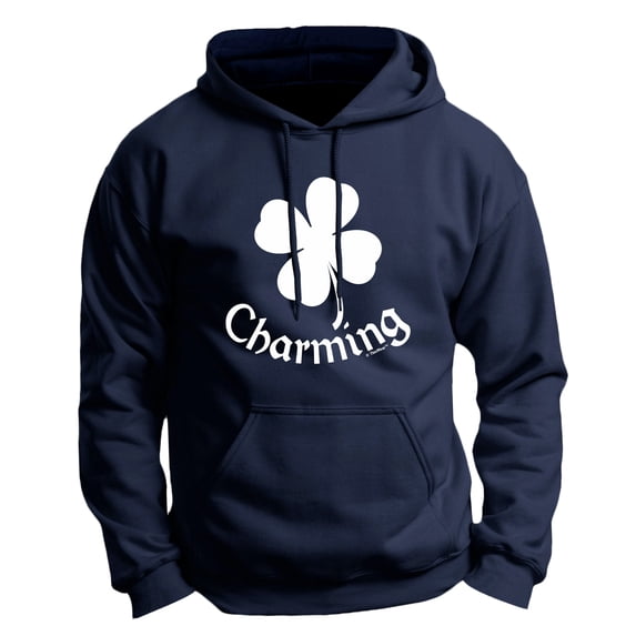 St Patricks Day Shirt For Women 4 Leaf Clover Shamrock Lucky Charming Premium Hoodie Sweatshirt Small Navy