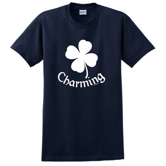 St Patricks Day Shirt For Women 4 Leaf Clover Shamrock Lucky Charming Short Sleeve T-Shirt Small Navy