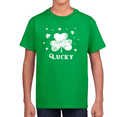 thumbnail image 1 of St Patricks Day Shirt Kids Lucky Shamrock Shirt St Pattys Day Shirts For Boys Irish Clover Shirt, 1 of 5