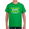 thumbnail image 1 of St Patricks Day Shirt Kids Saint Patricks Day Shirts Boys Irish Who Needs Luck with All This Charm Shirt, 1 of 5