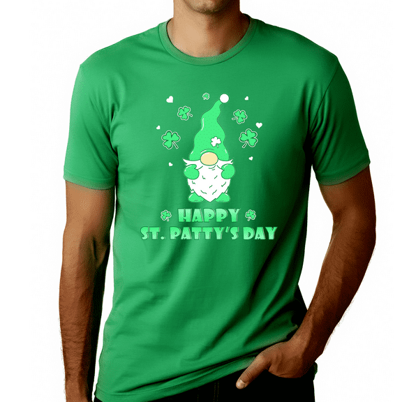 St Patricks Day Shirt Men Clover St Pattys Day Shirts For Men Irish Gifts For Men Funny Gnome Shirt