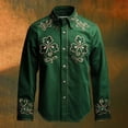 thumbnail image 1 of St Patricks Day Shirt Men Irish Shamrock Button Down Long Sleeve Shirt Saint Patrick'S Clover Graphic Holiday Outfit mens st patricks day shirt, 1 of 3