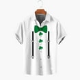 thumbnail image 1 of St Patricks Day Shirt Men, Mens Shirts Short Sleeve Funny, Men Saint Patrick Printed Turndown Collar Top Shirt Short Sleeved Lapel Tops Shirt, 1 of 5