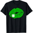 thumbnail image 1 of St Patricks Day Shirt Men Women Irish Outfit Funny Sexy Lips T-Shirt, 1 of 3