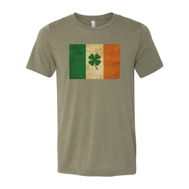 St. Patricks Day Shirt, Shamrock Shirt, Irish Flag, Ireland Shirt, Unisex Fit, Irish Shirt, Shamrock, Irish Flag Shirt, St Patty's Shirt, Heather Olive, SMALL