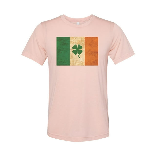 St. Patricks Day Shirt, Shamrock Shirt, Irish Flag, Ireland Shirt, Unisex Fit, Irish Shirt, Shamrock, Irish Flag Shirt, St Patty's Shirt, Peach, XL