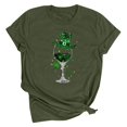 thumbnail image 1 of St Patricks Day Shirt Women Crewneck 3/4 Sleeve T-Shirt Green Clover Graphic Tees St Patrick's Day Casual Tunic Tops, 1 of 2