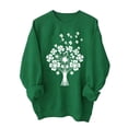thumbnail image 1 of St Patricks Day Shirt Women Cute Crewneck Pullover Irish Shamrock Green Print Sweatshirt Casual Long Sleeve Tops for Women, 1 of 6