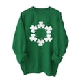 thumbnail image 1 of St Patricks Day Shirt Women Cute Crewneck Pullover Irish Shamrock Green Print Sweatshirt Casual Long Sleeve Tops for Women, 1 of 6