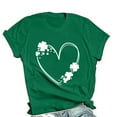 thumbnail image 1 of St Patricks Day Shirt Women Gnome,Womens St Patricks Day Heart Shirt Short Sleeve Round Neck Tshirt,Women's St Patrick's Day T-Shirt Green Basic Graphic Tees Tops, 1 of 2