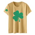 thumbnail image 1 of St Patricks Day Shirt Women Lucky Charms Irish Saint Patricks Day Outfits Patricks Day Gift Green Shirts for Women Short Sleeve Irish Shamrock Printed Shirts Paddy's Day Tee Tops Crew Neck S-3Xl, 1 of 6