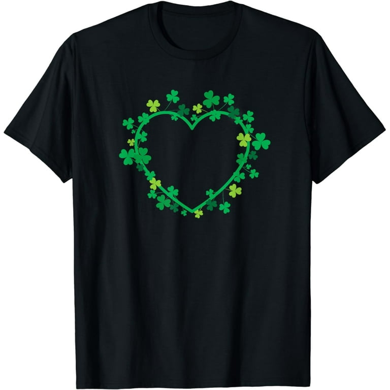 St Patricks Day Shirt Women Shamrock Heart Irish Tshirt Gift T-Shirt St Patricks Day Shirt Women Shamrock Heart Irish Tshirt Gift T-Shirt